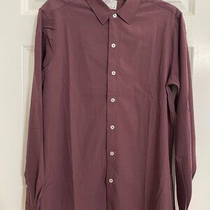 Women's Button Down Shirt 4-Way Stretch V Neck Blouse Wrinkle Resistant Size S